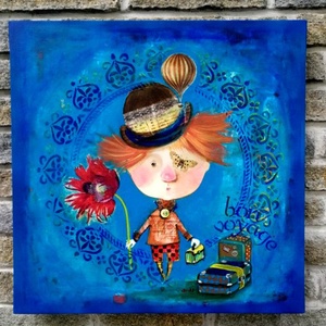 BON VOYAGE 50cm x 50cm vászon nyomat - Meska.hu