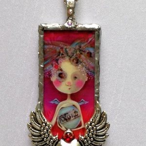 ANGEL  kézműves medál nyaklánccal - Meska.hu