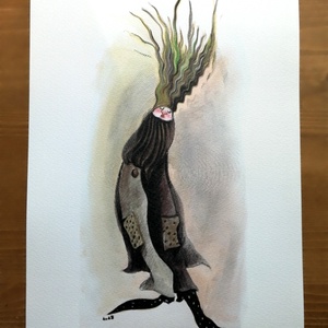 KERTI NÉPSÉG /SNIDLING ÚR  grafikai nyomat  A4 - Meska.hu