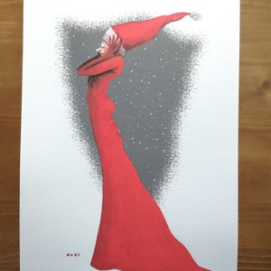 MIKULÁS  grafikai nyomat  A4 - Meska.hu