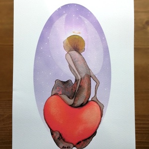 SZÍVANGYAL  grafikai nyomat  A4 - Meska.hu