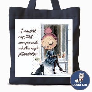 Dodó Art Vászontáska / A macskák..., Táska & Tok, Bevásárlás & Shopper táska, Shopper, textiltáska, szatyor, Mindenmás, MESKA