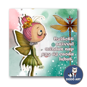 Dodó Art Tündéres Kép / Nyitott Szívvel..., Művészet, Grafika & Illusztráció, Művészi nyomat, Decoupage, transzfer és szalvétatechnika, MESKA