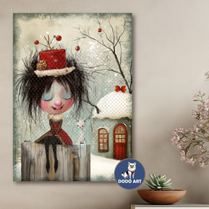 Tündéres Falikép / Téli Varázslat, Művészet, Grafika & Illusztráció, Művészi nyomat, Festészet, MESKA