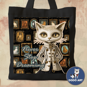 Macskás  Vászontáska / Mircus.., Táska & Tok, Bevásárlás & Shopper táska, Shopper, textiltáska, szatyor, Mindenmás, MESKA