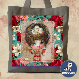 Dodó Art Vászontáska / Kiki, Táska & Tok, Bevásárlás & Shopper táska, Shopper, textiltáska, szatyor, Mindenmás, MESKA