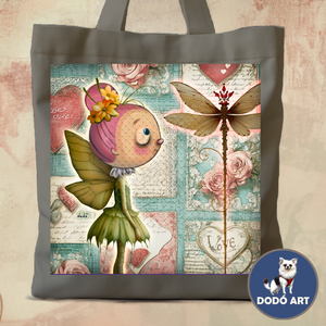 Tündéres Dodó Art Vászontáska / TündérVarázs, Táska & Tok, Bevásárlás & Shopper táska, Shopper, textiltáska, szatyor, Mindenmás, MESKA