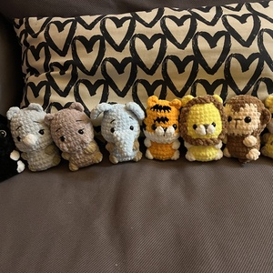 Mini Safari horgolt állatok - játék & sport - plüssállat & játékfigura - más figura - Meska.hu