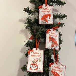 Manós karácsonyi filc díszek, Karácsony, Karácsonyi lakásdekoráció, Karácsonyfadíszek, Varrás, Meska