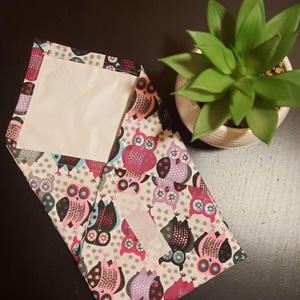 Textilszalvéta baglyos, Otthon & Életmód, Konyhafelszerelés, tálalás, Konyhai textil, Szalvéta, Varrás, MESKA