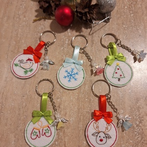 Angyalkás kulcstartó, hímzett dísszel, Táska & Tok, Kulcstartó & Táskadísz, Kulcstartó, , MESKA