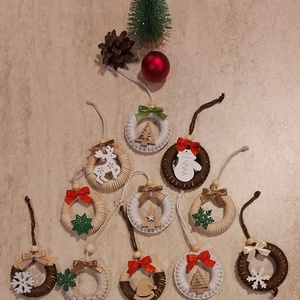 Csomózott karácsonyi dísz - karácsony - karácsonyi lakásdekoráció - karácsonyfadíszek - Meska.hu