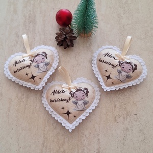 Cuki angyalkás karácsonyi filc díszek , Karácsony, Karácsonyi lakásdekoráció, Karácsonyfadíszek, Varrás, MESKA