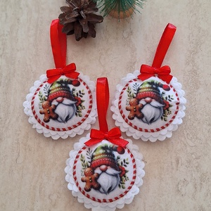Manós karácsonyi filc díszek  - Meska.hu