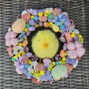 Naposcsibe cukorszórás szivárvány kopogtató ???, Ünnepi díszek, dekorációk, Húsvéti díszek és dekorációk, Húsvéti ajtódísz, kopogtató, , MESKA