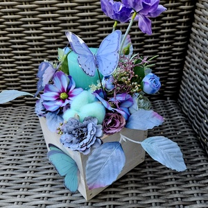 Pillangókert tömbgyertyás asztaldísz  - otthon & életmód - gyertya, illat, aroma - gyertya - Meska.hu