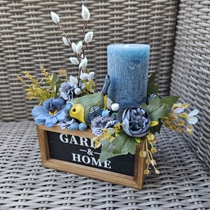 Kiscinkés country stílusú tömbgyertyás asztaldísz � - otthon & életmód - gyertya, illat, aroma - gyertya - Meska.hu