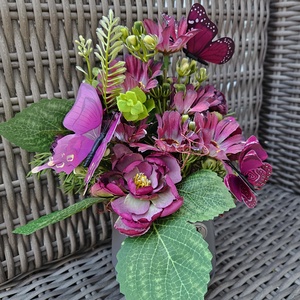 Bíbor pillangók asztaldísz - otthon & életmód - dekoráció - asztal és polc dekoráció - asztaldísz - Meska.hu