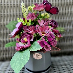 Bíbor pillangók asztaldísz - otthon & életmód - dekoráció - asztal és polc dekoráció - asztaldísz - Meska.hu