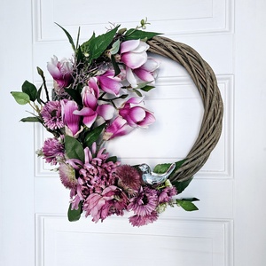 Virágzó magnólia ágak vesszőkoszorú �� - Meska.hu