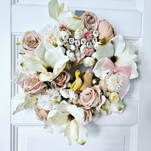 Magnóliás pasztell virágáradat kiskacsával kisnyuszival �  - Meska.hu