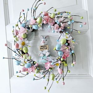 Bohókás húsvéti ajtódísz ???, Ünnepi díszek, dekorációk, Húsvéti díszek és dekorációk, Húsvéti ajtódísz, kopogtató, , MESKA