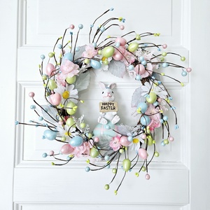 Bohókás húsvéti ajtódísz ��� - ünnepi díszek, dekorációk - húsvéti díszek és dekorációk - húsvéti ajtódísz, kopogtató - Meska.hu