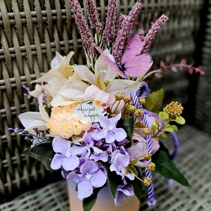 Anyák napi pillangós virágbox  - otthon & életmód - virágdekoráció - virágok - virágbox - Meska.hu