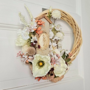 Vintage anyák napi mezei virágos kopogtató  - otthon & életmód - dekoráció - ajtó- és ablak dekoráció - ajtódísz & kopogtató - Meska.hu