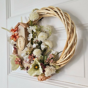 Vintage anyák napi mezei virágos kopogtató  - otthon & életmód - dekoráció - ajtó- és ablak dekoráció - ajtódísz & kopogtató - Meska.hu