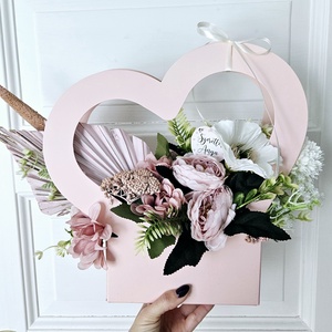 Anyák nap szívecske virágbox � - otthon & életmód - virágdekoráció - virágok - virágbox - Meska.hu