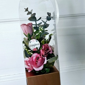 Rosegold anyák napi virágbox  - otthon & életmód - virágdekoráció - virágok - virágbox - Meska.hu