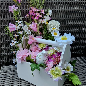 Kismadár virágok közt ládában � - otthon & életmód - dekoráció - asztal és polc dekoráció - asztaldísz - Meska.hu