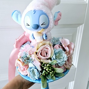 Baba Stitch ballagási csokor �� - otthon & életmód - virágdekoráció - virágok - virágcsokor - Meska.hu