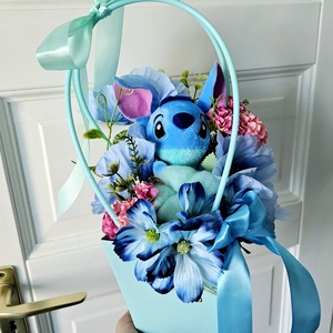 Stitch menta ballagási kistáska �� - otthon & életmód - virágdekoráció - virágok - virágbox - Meska.hu