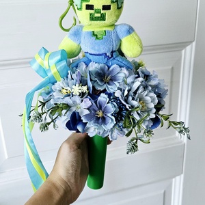 Minecraft ballagási csokor ��� - otthon & életmód - virágdekoráció - virágok - virágcsokor - Meska.hu