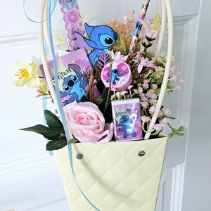 Pasztell sárga Stitch írószeres ballagási táska - Meska.hu