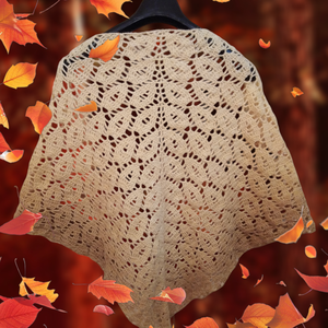 Levél mintás kendő  - ruha & divat - sál, sapka, kendő - kendő - Meska.hu