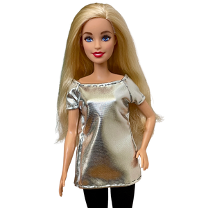 Barbie ruha, Ezüst póló, Játék & Sport, Baba & babaház, Barbie ruhák, Varrás, MESKA