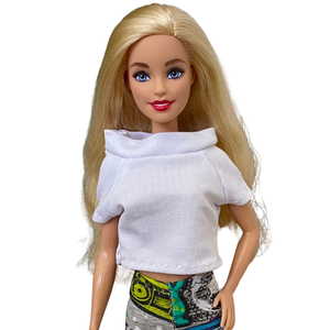 Barbie ruha, Fehér póló - játék & sport - baba & babaház - barbie ruhák - Meska.hu