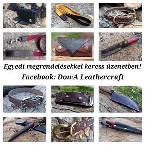 Bőr nyakörv bronz csattal.  - otthon & életmód - kisállatoknak - kutyáknak - kutya nyakörv - Meska.hu