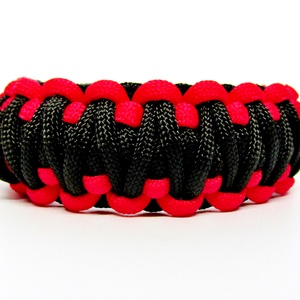 Paracord túlélő karkötő - Piros-fekete -  - Meska.hu