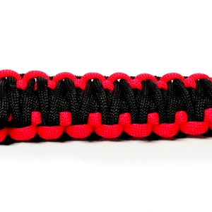 Paracord túlélő karkötő - Piros-fekete -  - Meska.hu