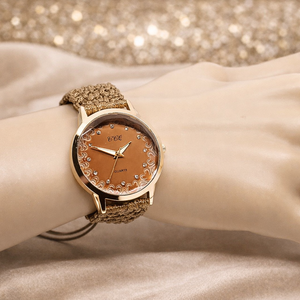 Barna karóra makramé szíjjal - ékszer - karóra és ékszeróra - karóra - Meska.hu