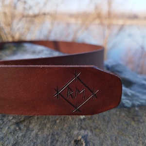 Monogramos bőr öv - ruha & divat - öv & övcsat - öv - Meska.hu
