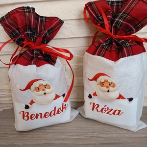 Mikulás zsák, névvel ellátott  - karácsony - mikulás - mikulás ajándékok - Meska.hu