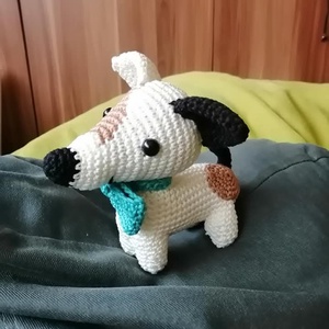 Amigurumi kutya (jack russel terrier) - játék & sport - plüssállat & játékfigura - kutya - Meska.hu