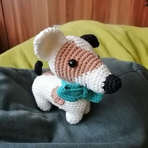 Amigurumi kutya (jack russel terrier) - játék & sport - plüssállat & játékfigura - kutya - Meska.hu