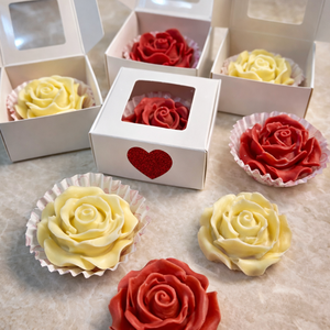 Töltött Csokoládé Rózsa - élelmiszer - édesség - kézműves csokoládé - Meska.hu