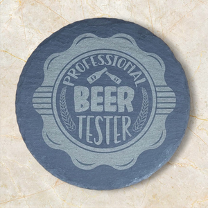 Lézergravírozott pala poháralátét szett Professional beer tester képpel - otthon & életmód - konyhafelszerelés, tálalás - tálalás - tányér- és poháralátét - Meska.hu